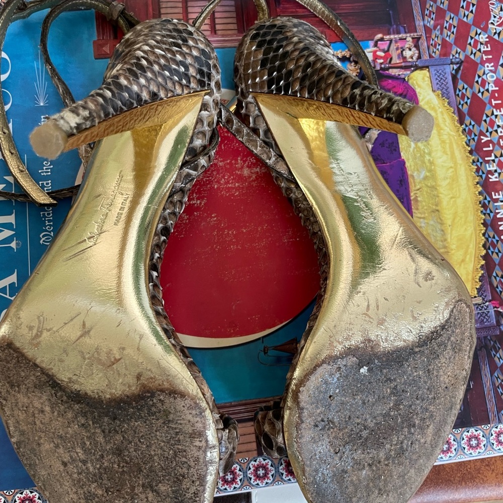 Ferragamo snake skin heels Size 6 - Picture 8 of 8